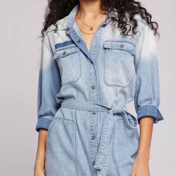 Current/Elliott Destiny Denim Shacket/Shirt Dress/Layer - Picture 1 of 2